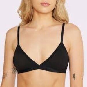 Parade Bra Women’s Size 2 Play Triangle Wireless Bralette Eightball Black 32B